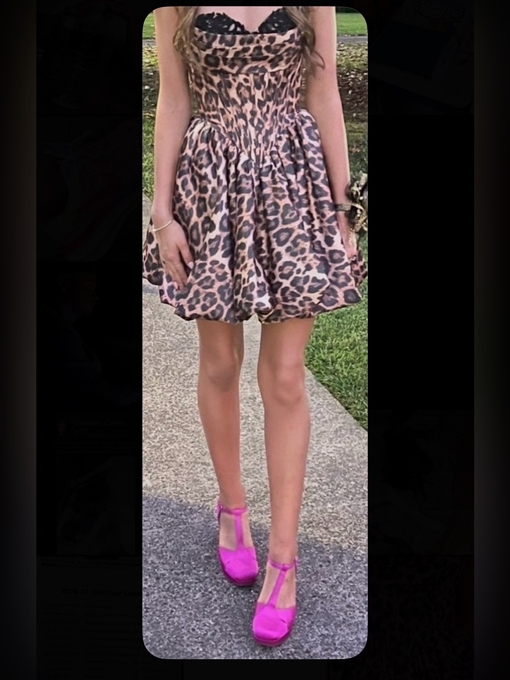 Leopard Print Homecoming or Prom Dress